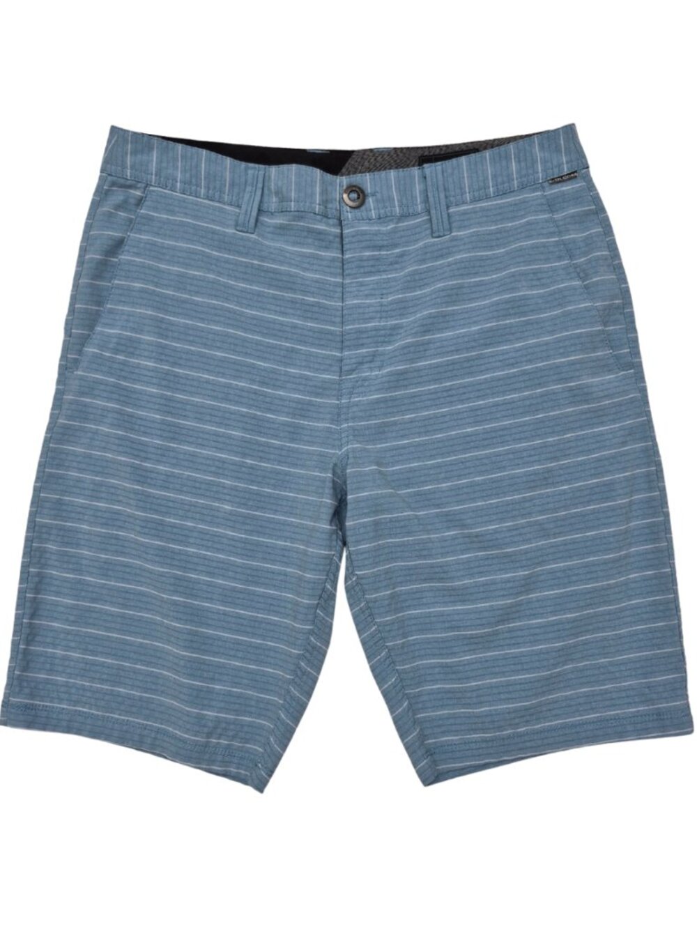 Volcom Surf & Turf Shorts Men’s 32 Blue 4 Way Stretch Chino 10" Inseam Stripes